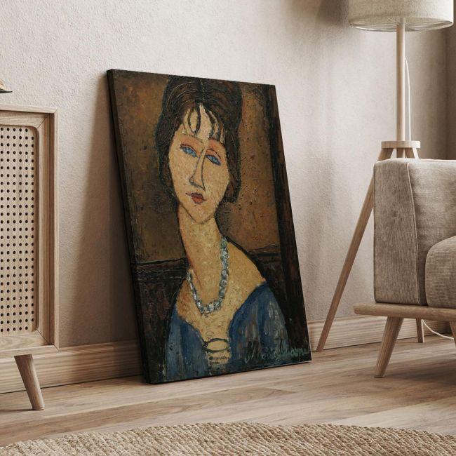 Πίνακας ζωγραφικής Jeanne Hébuterne with necklace, Amedeo Modigliani