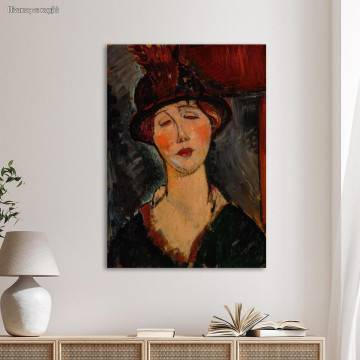 Canvas print Madame Dorival, Amedeo Modigliani