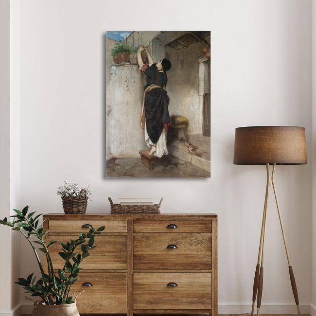 Canvas print Megaritissa cutting carnations, Oikonomou J.