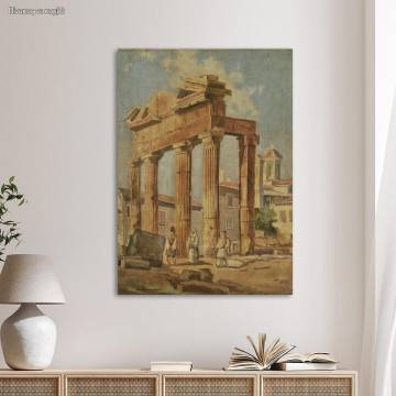 Πίνακας ζωγραφικής Δυτικό πρόπυλο ρωμαϊκής αγοράς Αθηνών, Τσόκος Διονύσιος