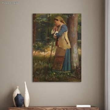 Canvas print Resting shepherdess, Rallis