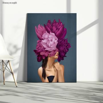 Canvas print Purple flowered Inner Beauty