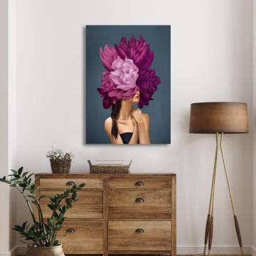 Πίνακας σε καμβά Purple flowered Inner Beauty Καμβάς τελαρωμένος Όψη 1 2