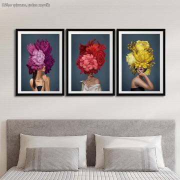 Poster Flowered Inner Beauty, 3 panels