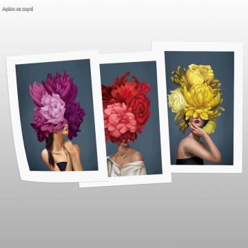 Poster Flowered Inner Beauty, 3 panels 2