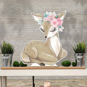 Wooden printed figure Earth sphere map