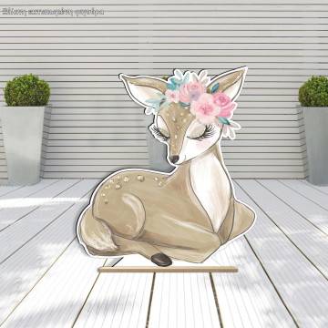 Υδρόγειος με βάση, ξύλινη φιγούρα εκτυπωμένη 2