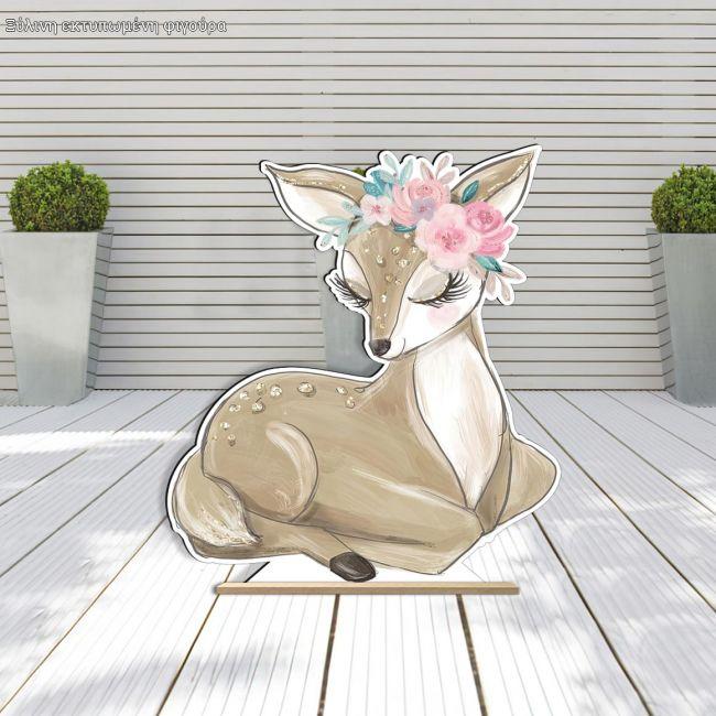 Υδρόγειος με βάση, ξύλινη φιγούρα εκτυπωμένη