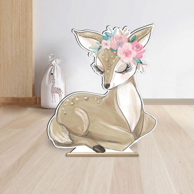 Υδρόγειος με βάση, ξύλινη φιγούρα εκτυπωμένη