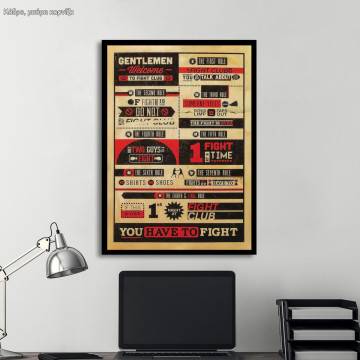 Fight Club rules, poster