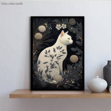 White cat,poster