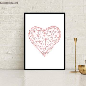 Geometric Heart Poster