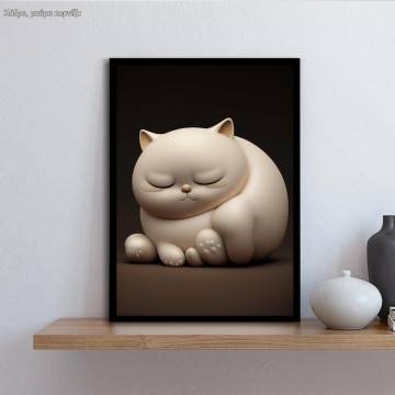 Dough kitten I κάδρο, κάδρο, μαύρη κορνίζα