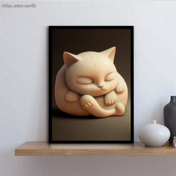 Dough kitten II , κάδρο, μαύρη κορνίζα