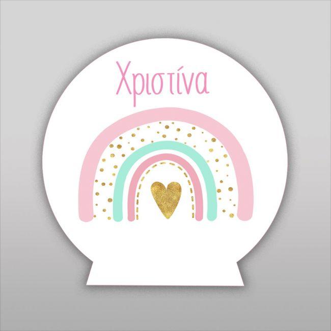 Wooden printed sign, Rainbow nordic