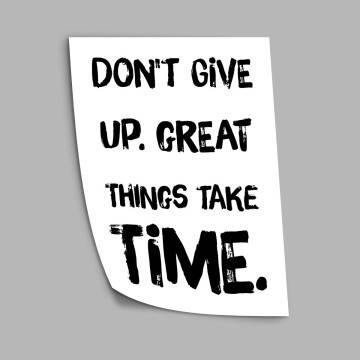 Don't give up , κάδρο, μαύρη κορνίζα 2