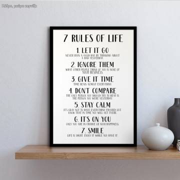 7 Rules for life, poster