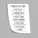 7 Rules for life , αφίσα, πόστερ