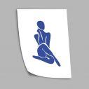 Abstract female figure Blue III , αφίσα, πόστερ