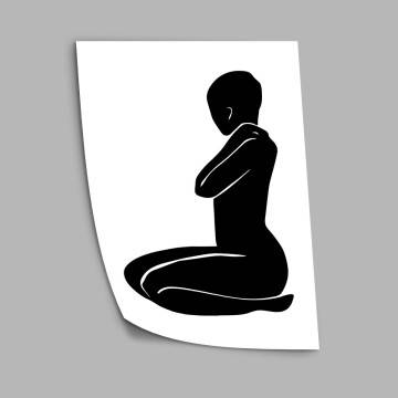 Abstract female form B&W I, poster 2