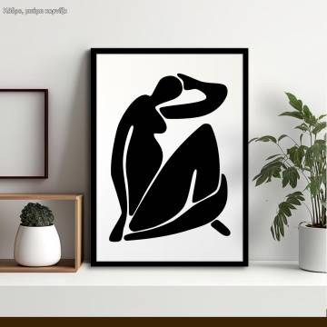 Abstract female form B&W III, poster