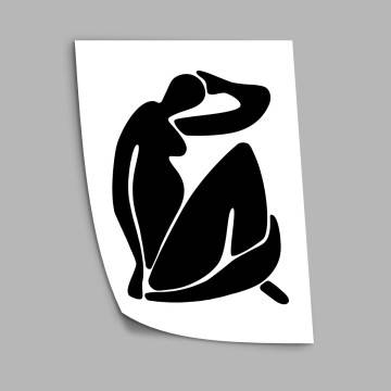 Abstract female form B&W III, poster 2