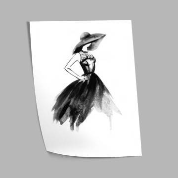 Fashiom model I , κάδρο, μαύρη κορνίζα 2