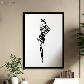 Fashion in simple lines I, poster