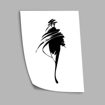 Fashion in simple lines II , κάδρο, μαύρη κορνίζα 2