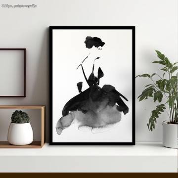 Model in watercolor I, poster