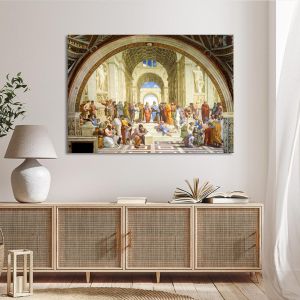 Πίνακας ζωγραφικής The school of Athens Raphael Καμβάς τελαρωμένος Όψη 1 2