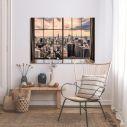 Canvas printNew York city skyline, window view