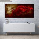 Canvas print Woman in red dress, panoramic