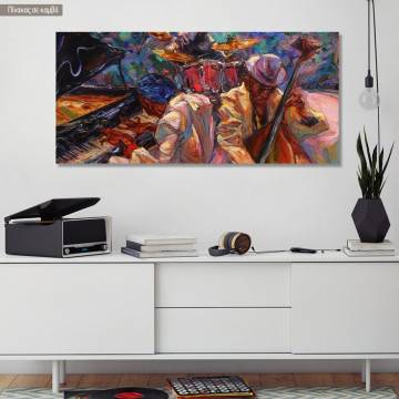 Canvas print Jazz night, panoramic