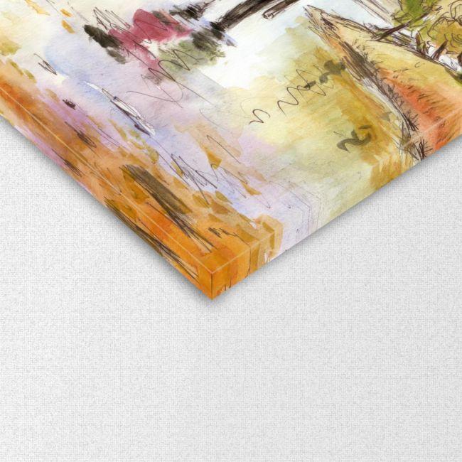 Πίνακας σε καμβά Ζευγάρι φθινόπωρο, Couple in the autumn park