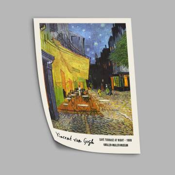  Vincent van Gogh Cafe Terrace , κάδρο, μαύρη κορνίζα 2