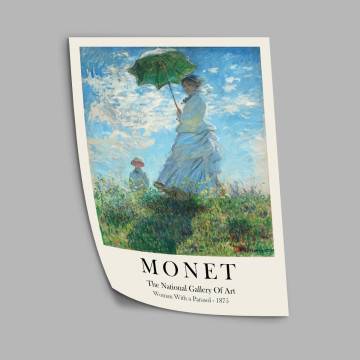  Monet Woman with parasol , κάδρο, μαύρη κορνίζα 2