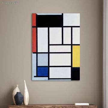 Canvas printComposition with red, yellow and blue, Mondrian P.