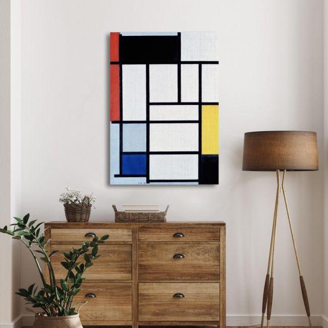 Canvas printComposition with red, yellow and blue, Mondrian P.