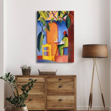 Canvas print Evening cafe Macke A. Framed canvas View 1 2