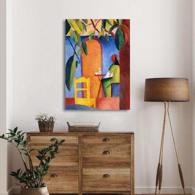 Canvas print Evening cafe, Macke A.