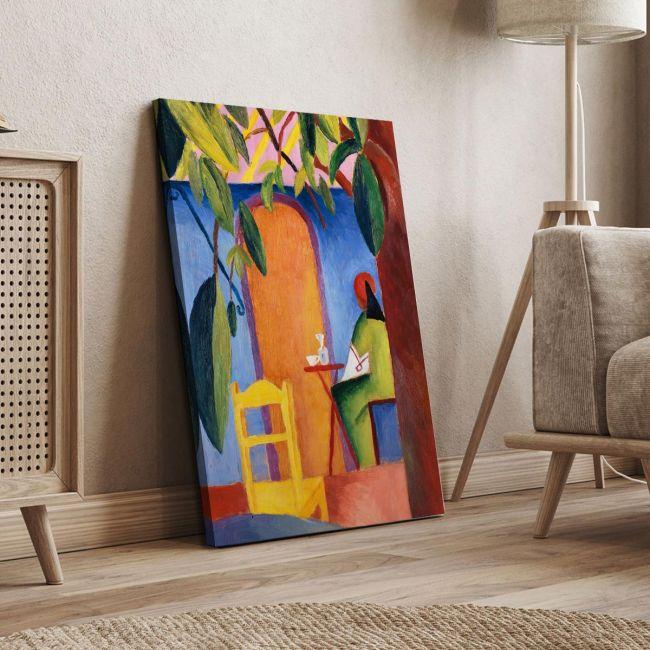 Canvas print Evening cafe, Macke A.