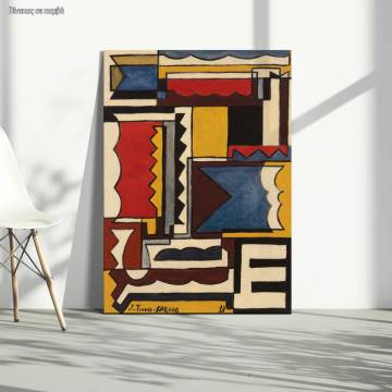 Canvas print Estructura con formas trabadas, Joaquín Torres-García