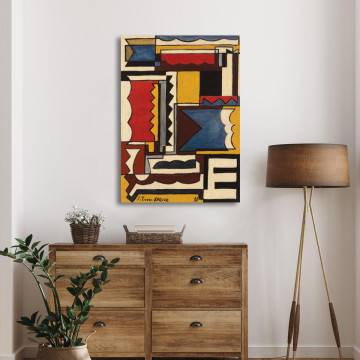 Canvas print Estructura con formas trabadas Joaquín Torres-García Framed canvas View 1 2