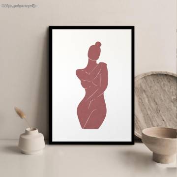Abstract woman in terra-cotta II, poster