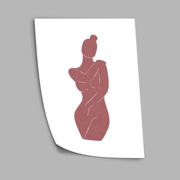 Abstract woman in terra-cotta II, poster 2