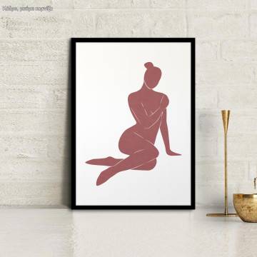 Abstract woman in terra-cotta III, poster