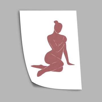 Abstract woman in terra-cotta III, poster 2