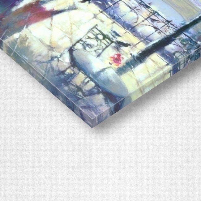 Canvas printEnamoured couple in the rain