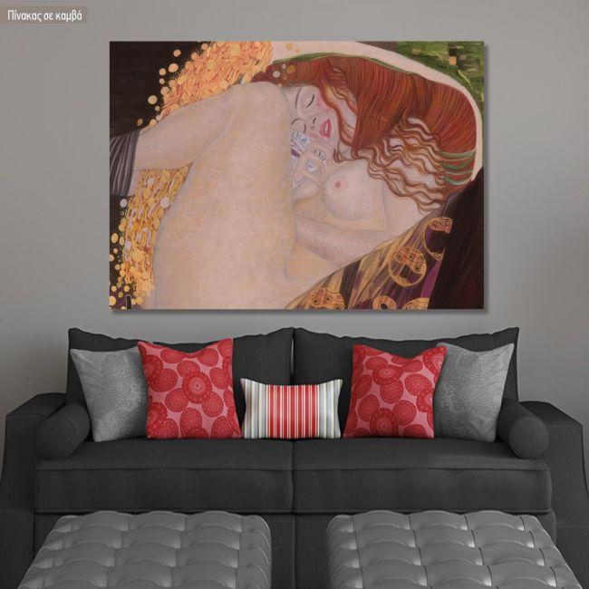 Canvas print Danae detail, Klimt G.